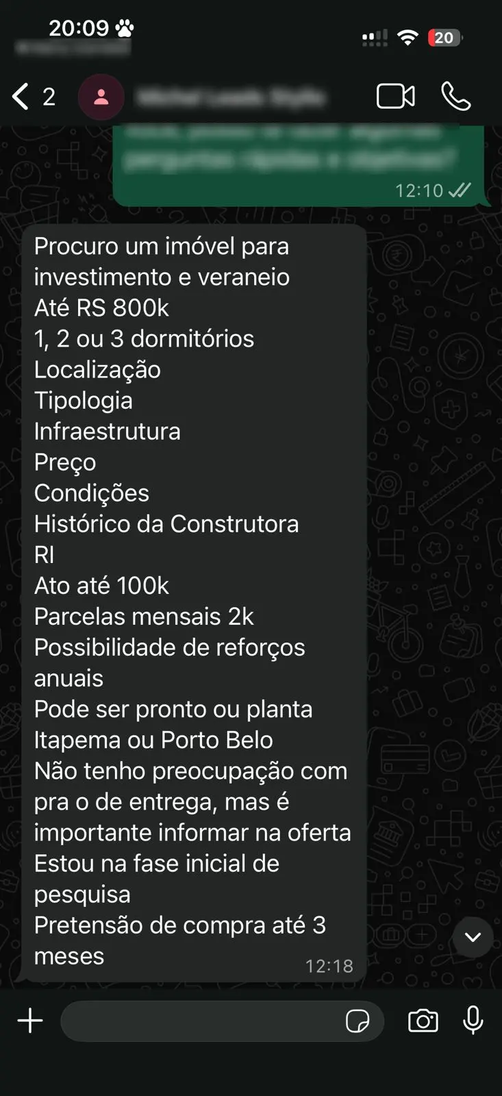 Atendimento com o método